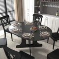 Mesa de jantar redonda moderna com tampo extensível e base em X para refeições em família, espaços pequenos e vários estilos
