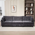 Chenille-Sofa mit Polsterung für drei Personen
