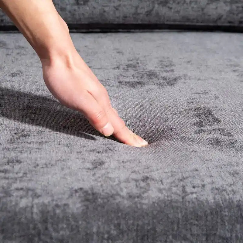 Chenille-Sofa mit Polsterung für drei Personen