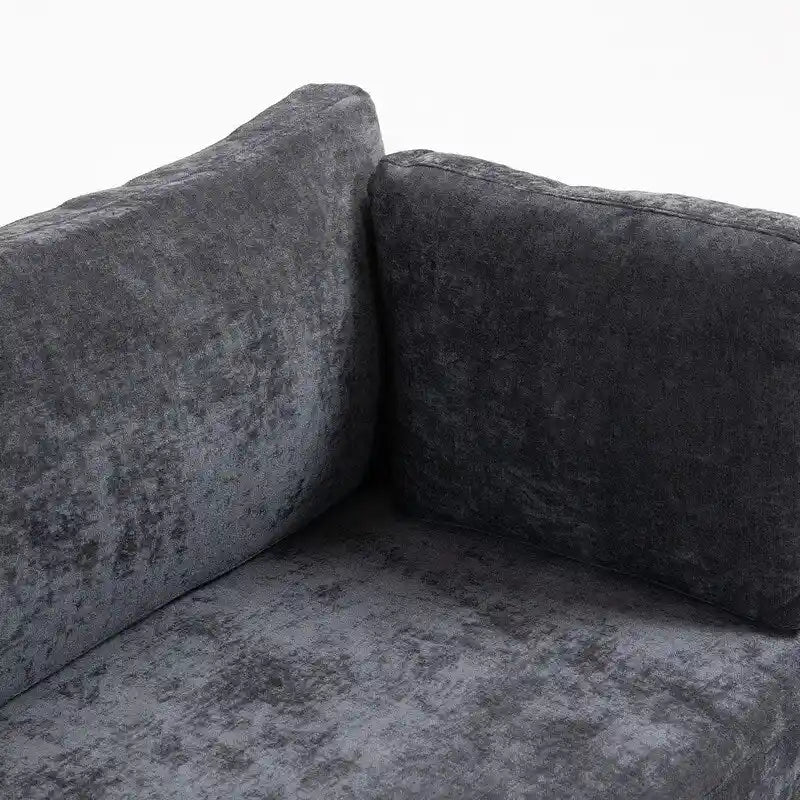 Chenille-Sofa mit Polsterung für drei Personen