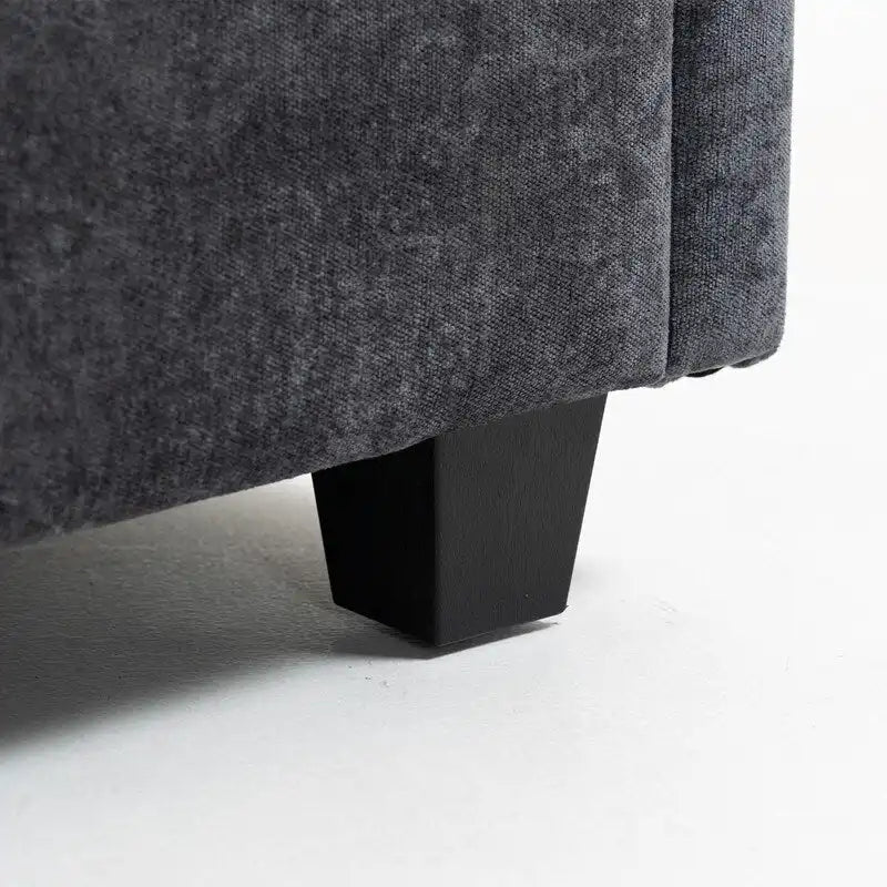 Chenille-Sofa mit Polsterung für drei Personen