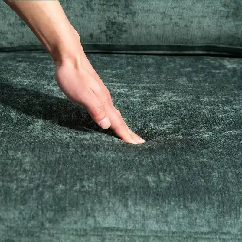 Chenille-Sofa mit Polsterung für drei Personen