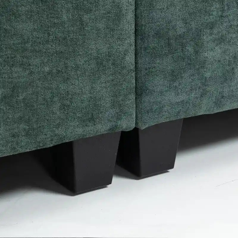 Chenille-Sofa mit Polsterung für drei Personen