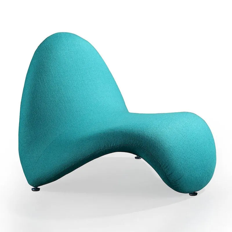 Wool Blend Sculptural Accent Chair Set of 2