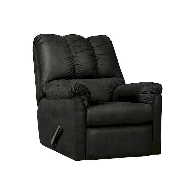 Contemporary Black Rocker Recliner