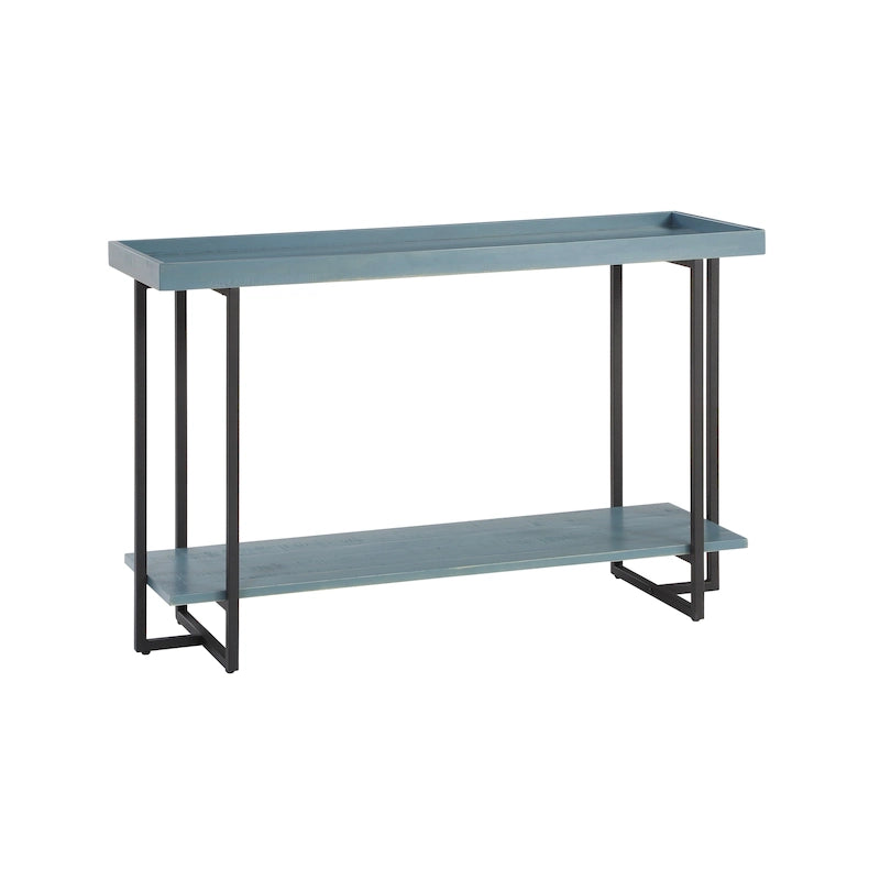 Farmhouse 47-inch Metal 1-Shelf Sofa Table