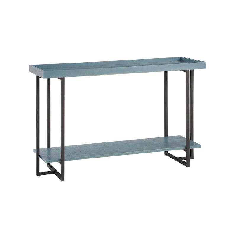Farmhouse 47-inch Metal 1-Shelf Sofa Table