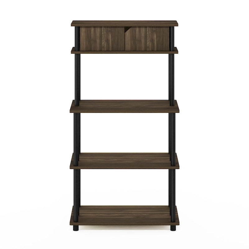 Toolless Kitchen Storage Shelf with Top Cabinet