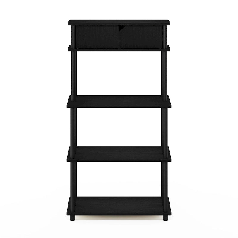 Toolless Kitchen Storage Shelf with Top Cabinet