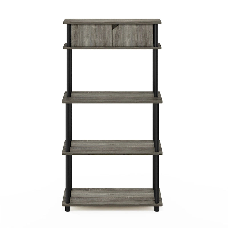Toolless Kitchen Storage Shelf with Top Cabinet