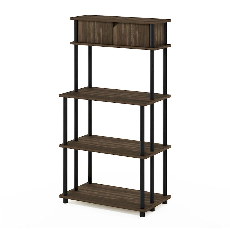 Toolless Kitchen Storage Shelf with Top Cabinet
