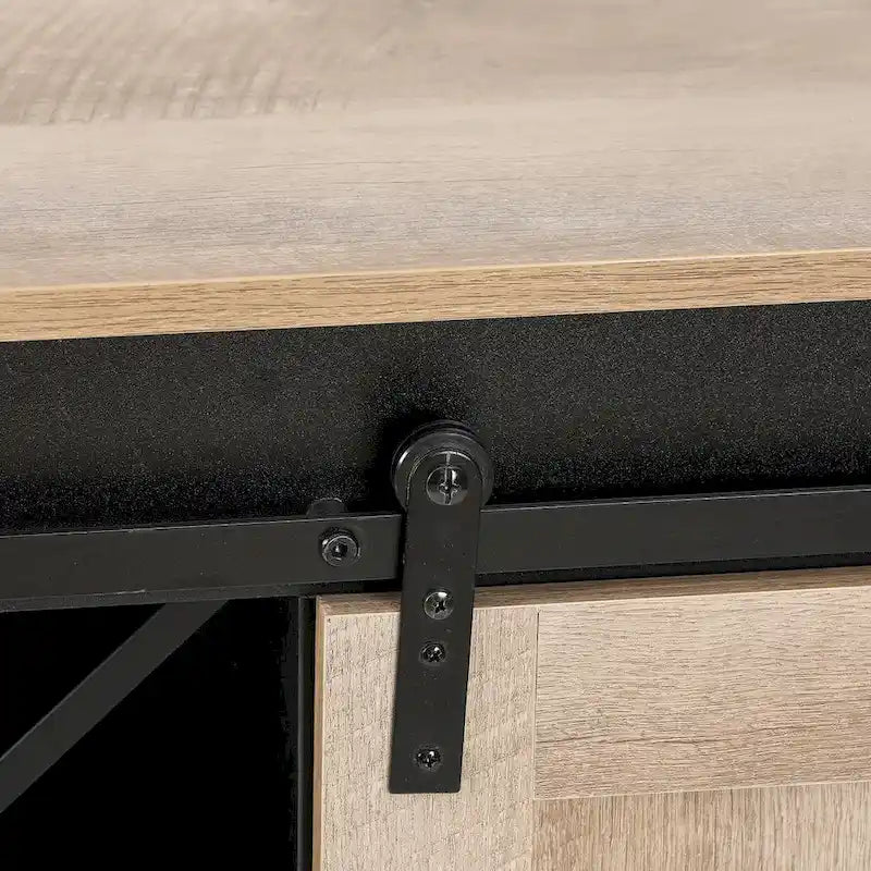Czarno-dębowa szafka na wino z drewna konstrukcyjnego - 32.5 H x 31.5 W x 15.75 D