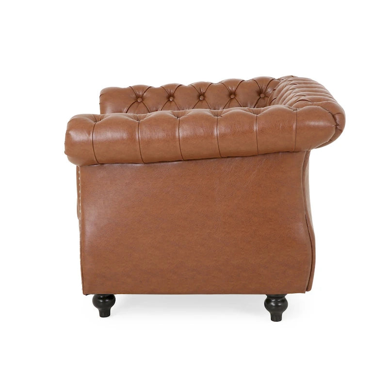 Traditional Chesterfield Club Chairs Set of 2