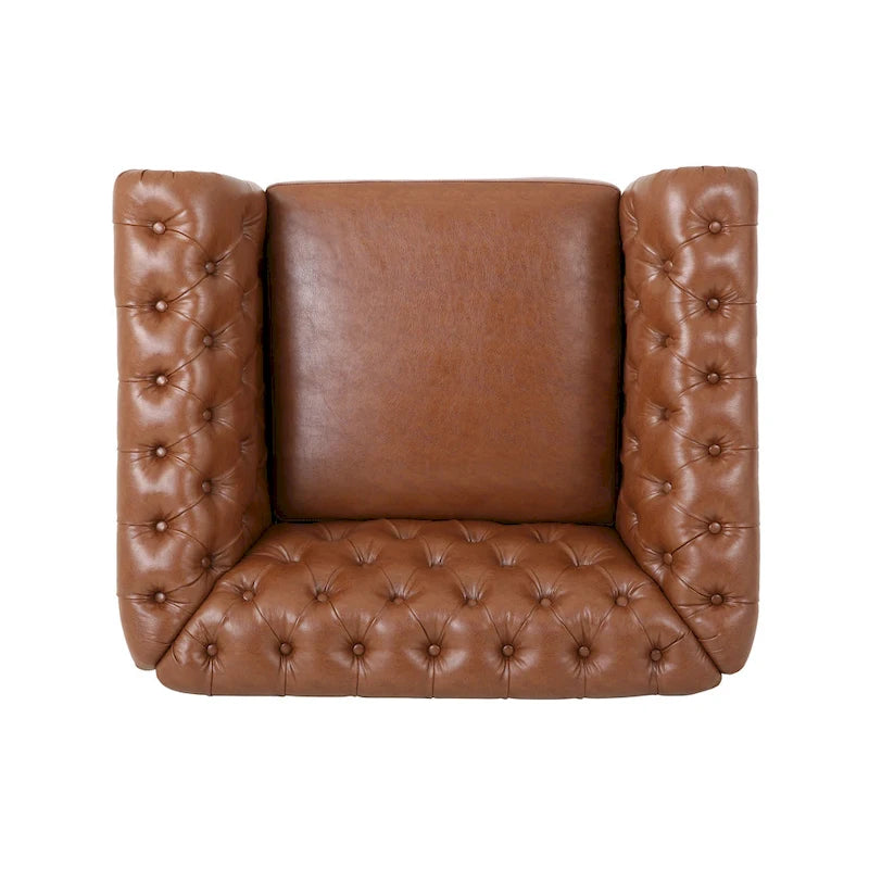 Traditional Chesterfield Club Chairs Set of 2