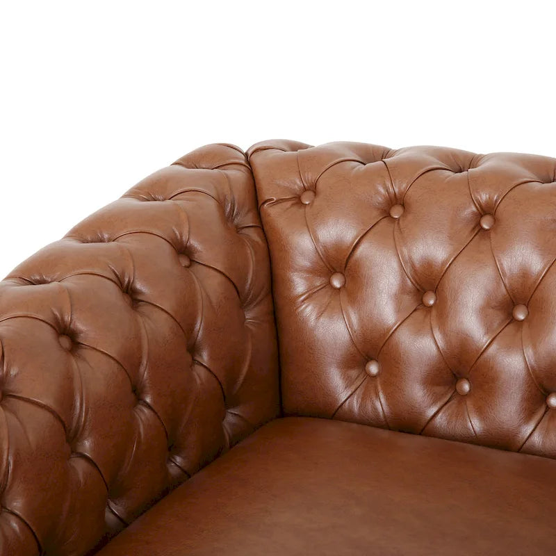 Traditional Chesterfield Club Chairs Set of 2
