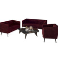 Modern Velvet Upholstered 3-Piece Living Room Set