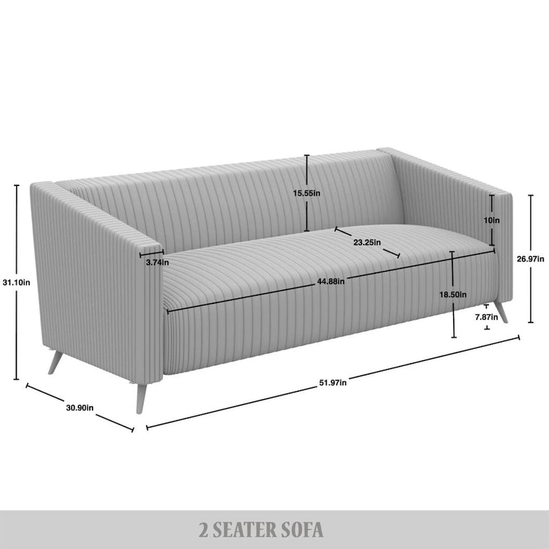 Modern Velvet Upholstered 3-Piece Living Room Set