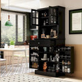 Buffetkast met opzetkast, keukenkast en voorraadkast, wit dressoir