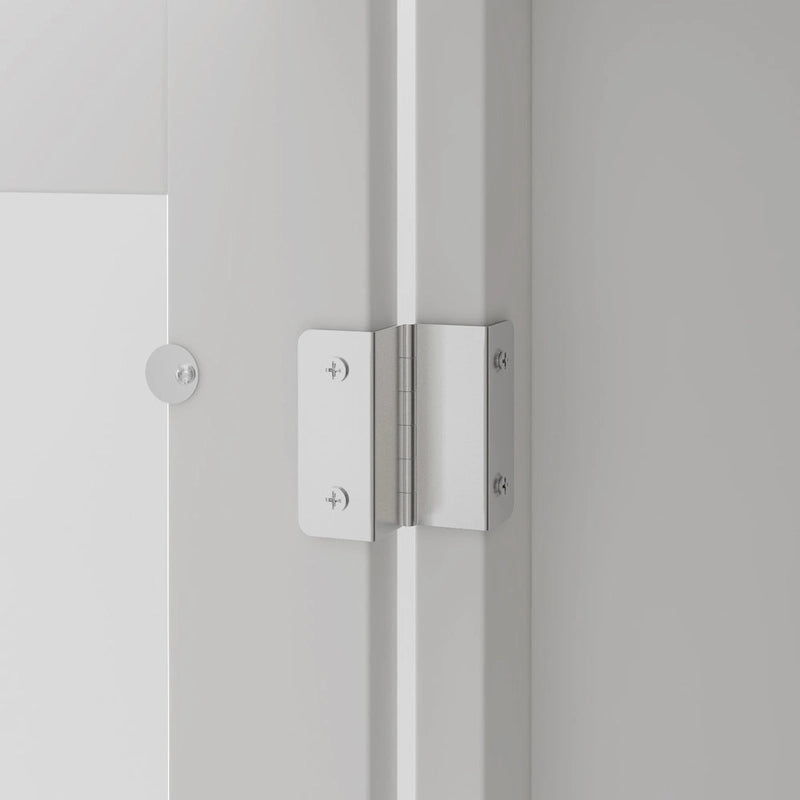 Buffetkast met opzetkast, keukenkast en voorraadkast, wit dressoir