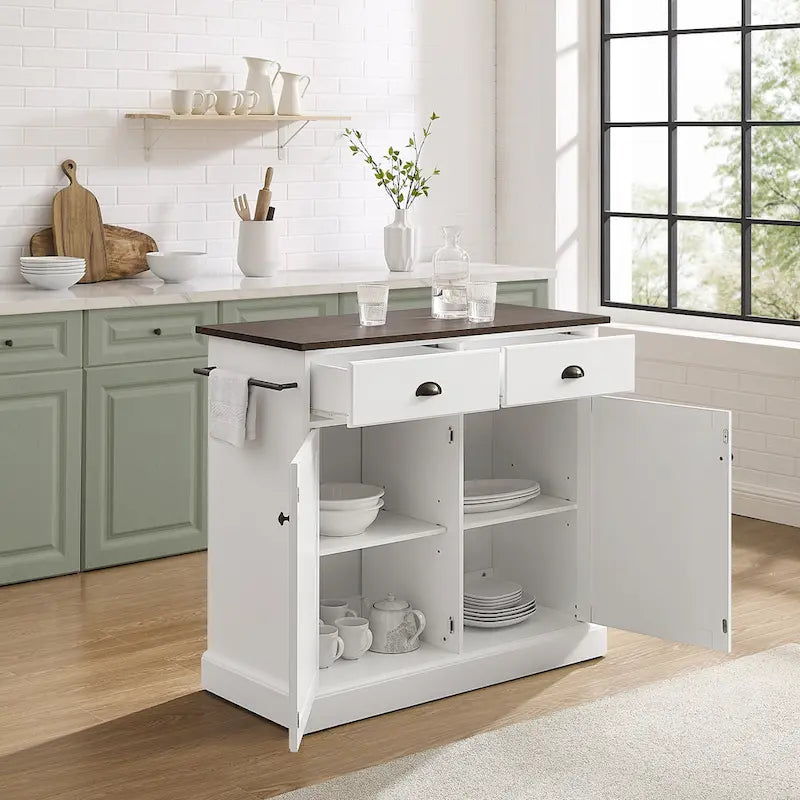Isola da cucina in stile costiero - 18D x 40W x 36.13H