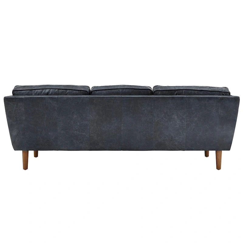Blue Leather Sofa