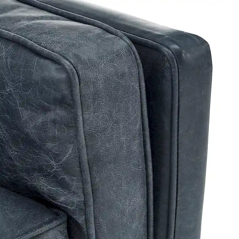 Blue Leather Sofa