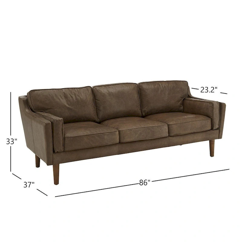Blue Leather Sofa