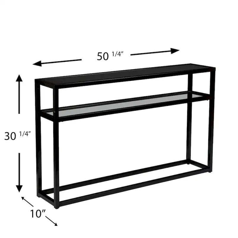 Modern 50" Console Table with Glass Shelf