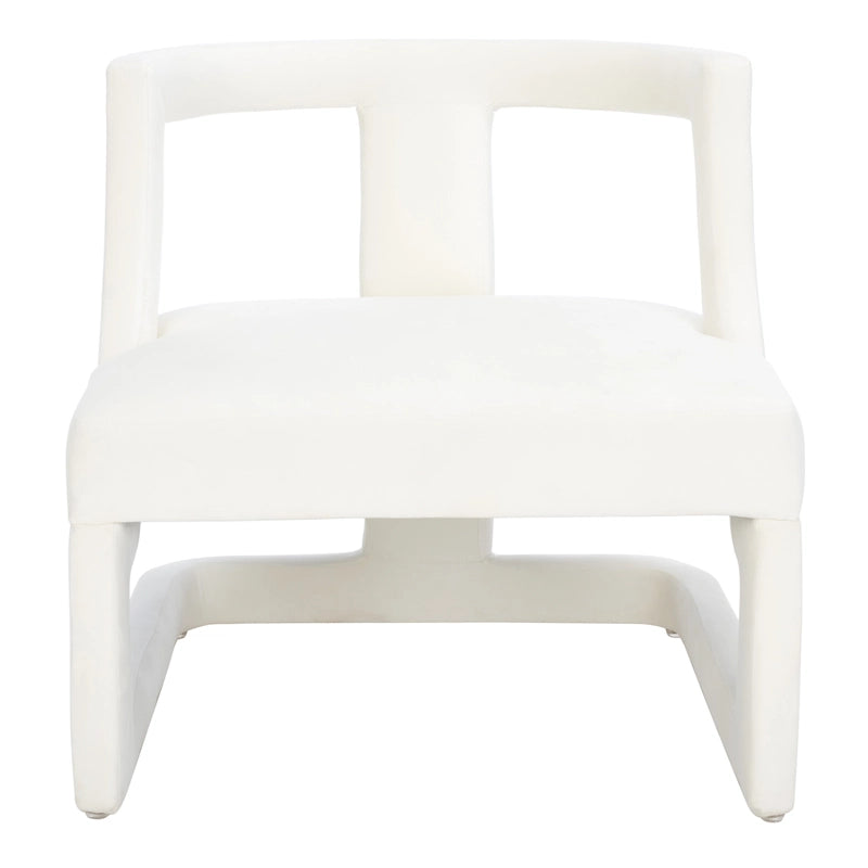 Open Frame Velvet Accent Chair