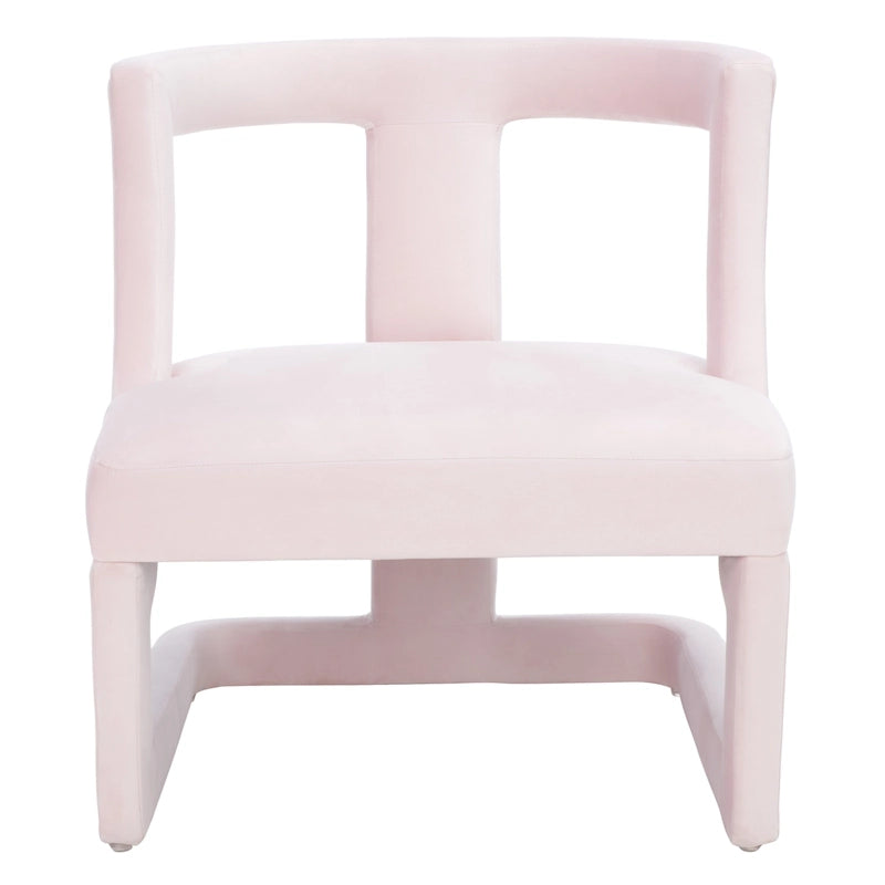 Open Frame Velvet Accent Chair