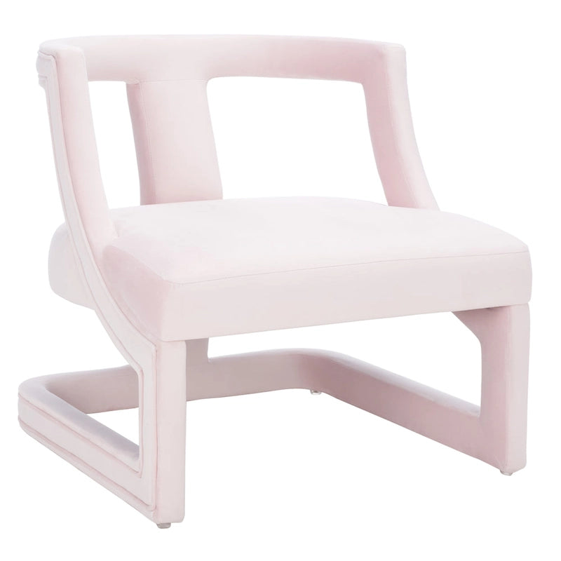 Open Frame Velvet Accent Chair