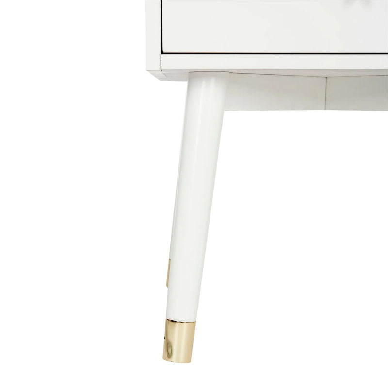 Nachttisch im Mid-Century-Modern-Stil mit 2 Schubladen