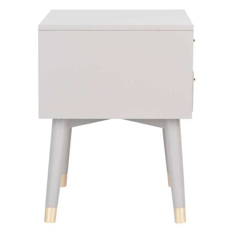 Nachttisch im Mid-Century-Modern-Stil mit 2 Schubladen