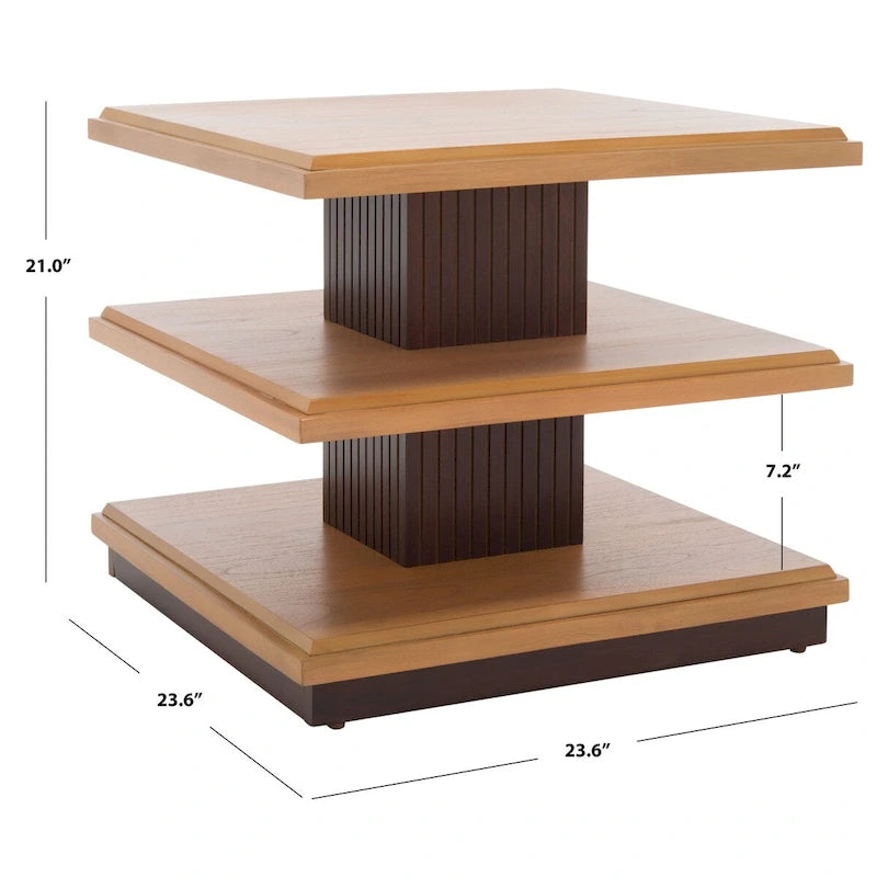 2-Shelf Round Accent Table, 24"W x 24"D x 21"H