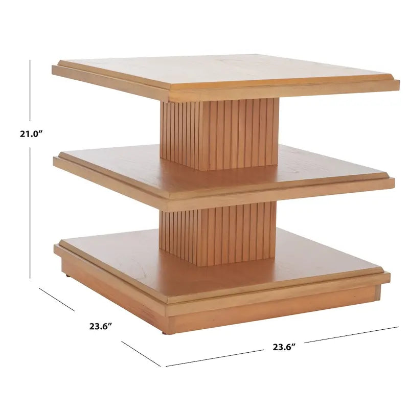 2-Shelf Round Accent Table, 24"W x 24"D x 21"H