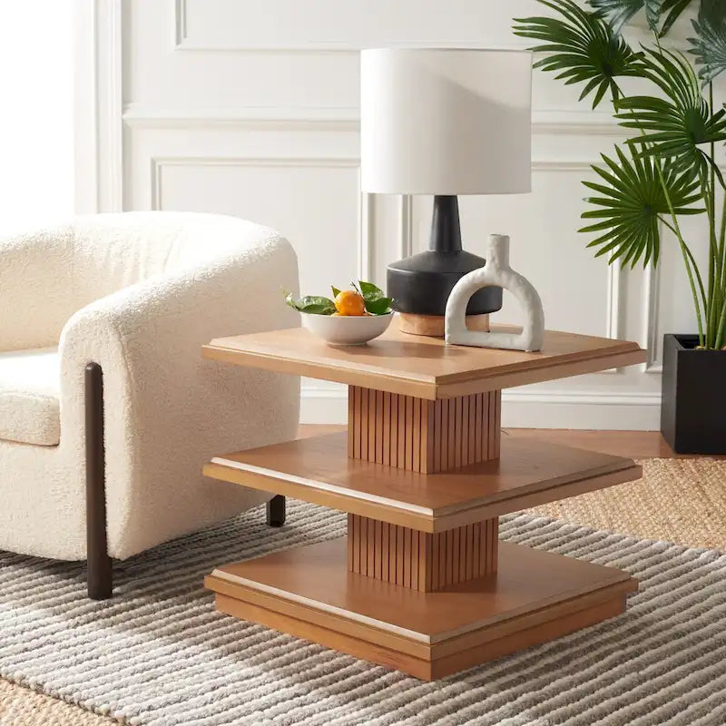 2-Shelf Round Accent Table, 24"W x 24"D x 21"H