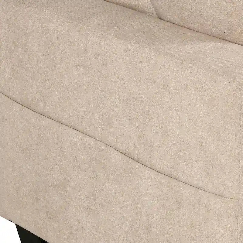 80" 3-Seater Upholstered Sofa with 2 Pillows and Side Pockets