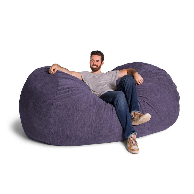 7-Foot Giant Bean Bag Sofa for Adults - Premium Chenille