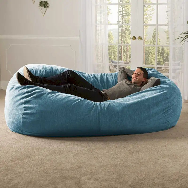 Riesiges Sitzsacksofa für Erwachsene, 7 Fuß - Premium-Chenille