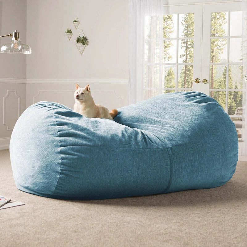 Riesiges Sitzsacksofa für Erwachsene, 7 Fuß - Premium-Chenille
