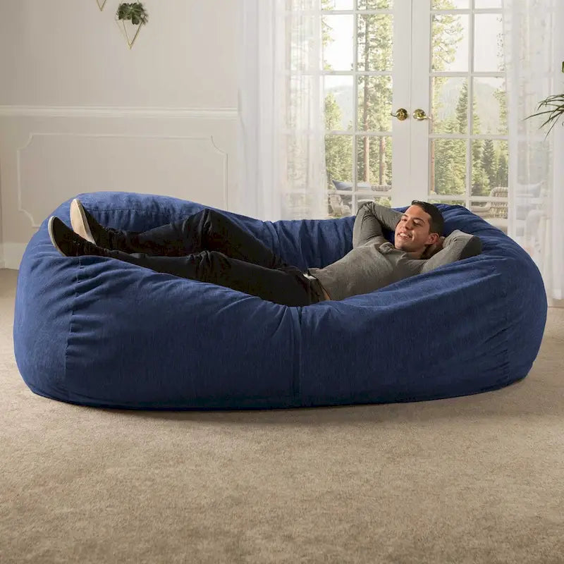 Riesiges Sitzsacksofa für Erwachsene, 7 Fuß - Premium-Chenille