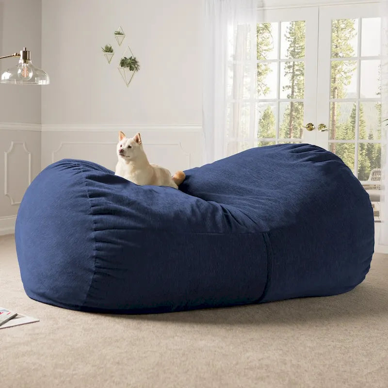 Riesiges Sitzsacksofa für Erwachsene, 7 Fuß - Premium-Chenille