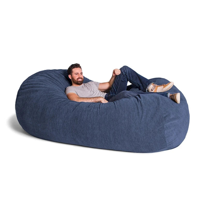 Riesiges Sitzsacksofa für Erwachsene, 7 Fuß - Premium-Chenille