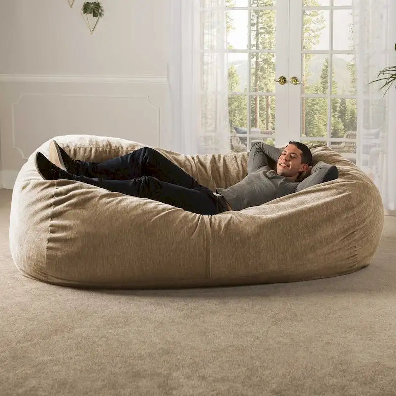 Riesiges Sitzsacksofa für Erwachsene, 7 Fuß - Premium-Chenille