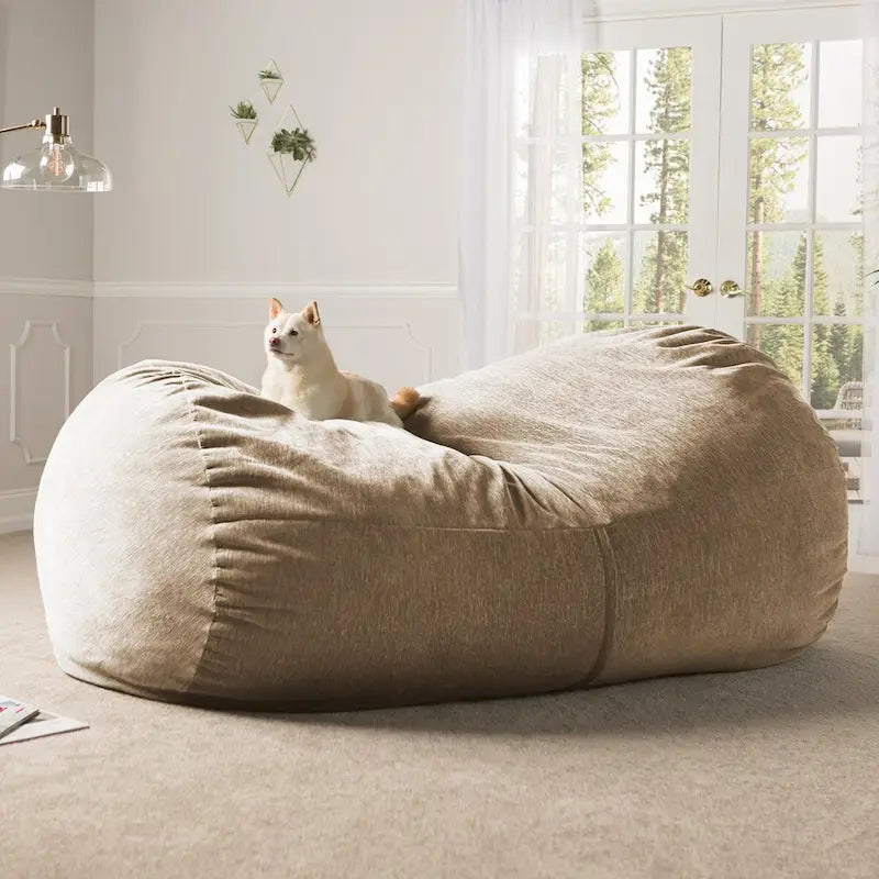Riesiges Sitzsacksofa für Erwachsene, 7 Fuß - Premium-Chenille