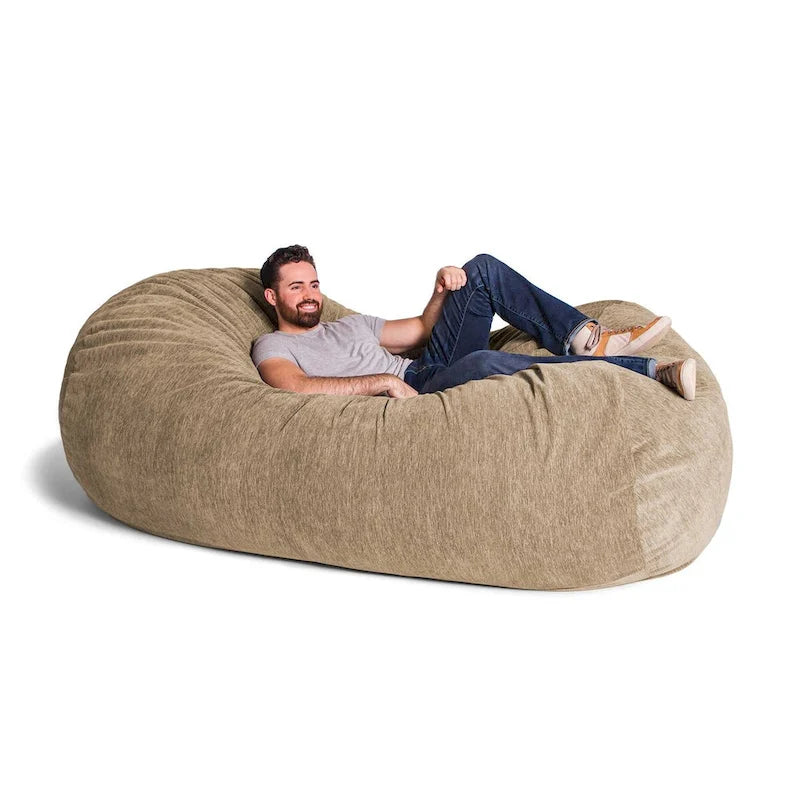 Riesiges Sitzsacksofa für Erwachsene, 7 Fuß - Premium-Chenille