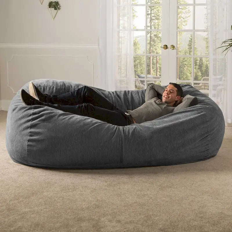 Riesiges Sitzsacksofa für Erwachsene, 7 Fuß - Premium-Chenille