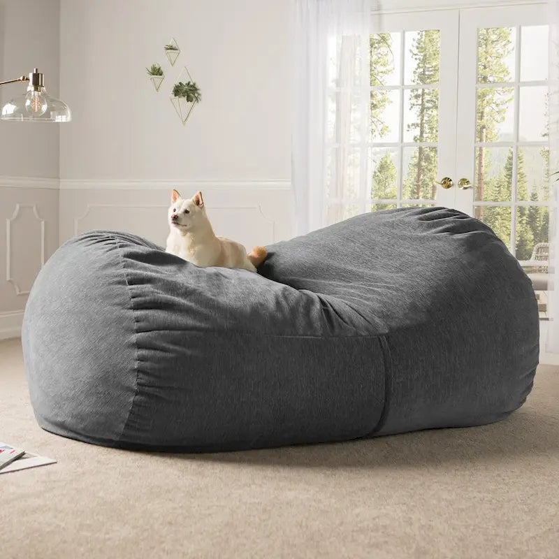 Riesiges Sitzsacksofa für Erwachsene, 7 Fuß - Premium-Chenille