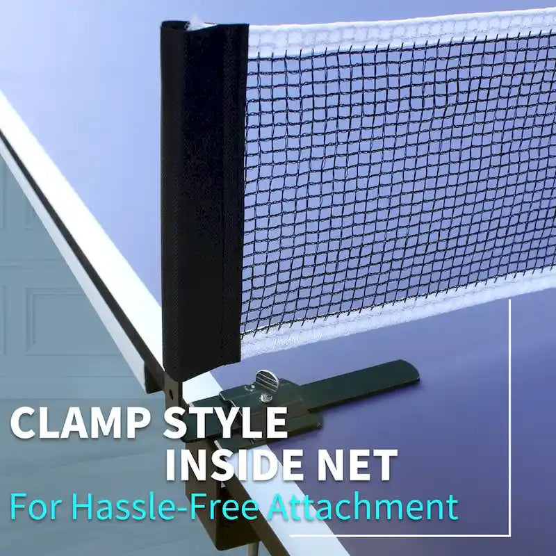 9ft Table Tennis Table Foldable & Portable Ping Pong Table Set