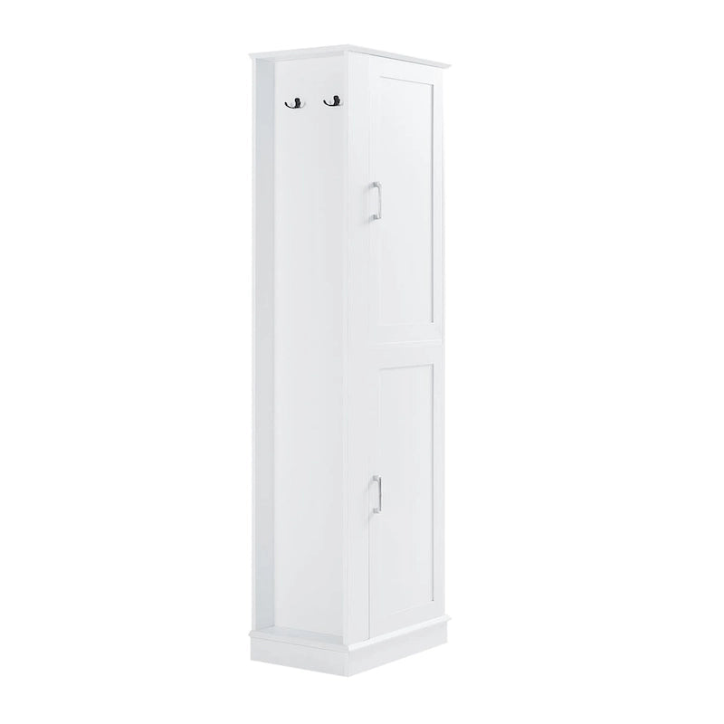 Freestanding Storage Cabinet with Hook and Adjustable Shelf